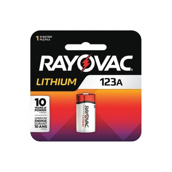 Rayovac Lithium Battery, 123 3V DC 1 PK RL123A-1 Pack of 4