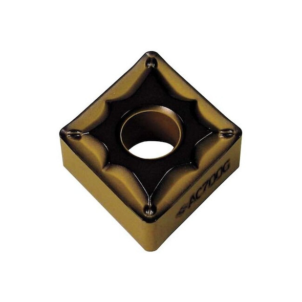 Diamond Turning Insert, Diamond, 1/2 in, CNMG, 1/32 in, Carbide Pack of 10