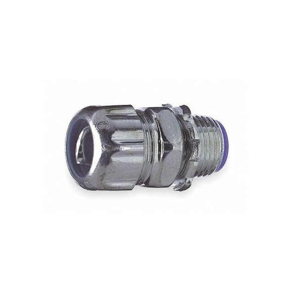 Abb Conduit Fitting Connector, 4 in, Threaded, Steel, Zinc Plated, Gray 5340