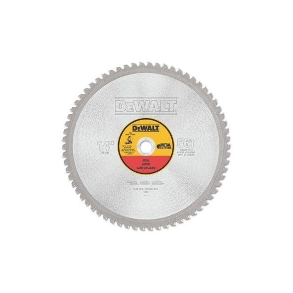 Metal Cutting Saw Blade, 14 in, 1 in Arbor, 1800 RPM, 66 Teeth