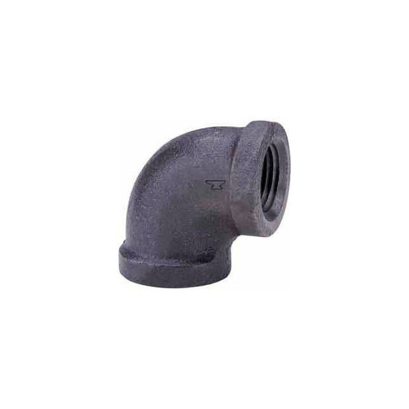 1 In. Black Malleable 90 Degree Elbow 150 PSI Lead Free