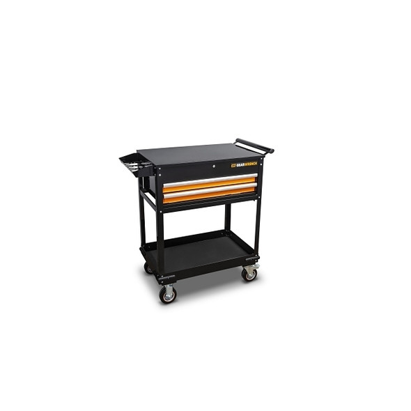 Utility Carts, 450 lb Capacity, 42 in x 20 in, Steel, Black/Orange