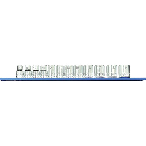 12 PC. 3/8’’ DR. SOCKET SET, 6-PT. METRIC, INCLUDES: 8MM - 19MM SM600