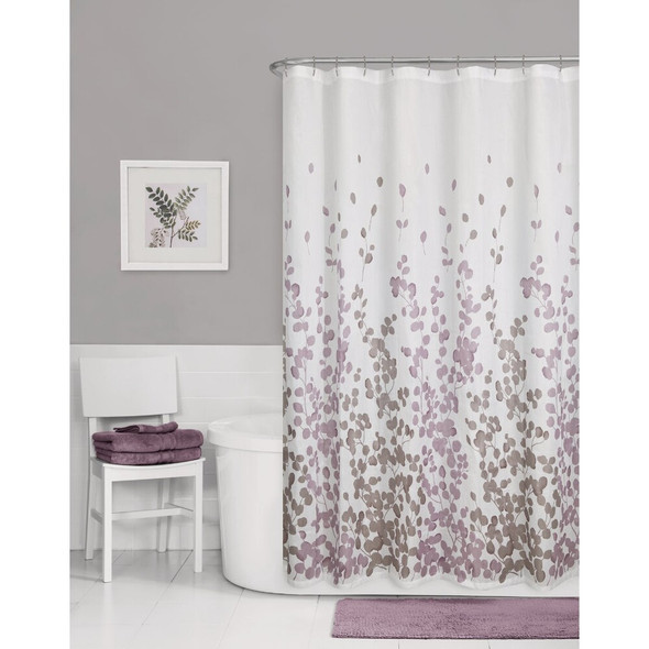 Zenna Home 70 In. x 72 In. Sylvia Purple Polyester Shower Curtain CFRSYVPR 649483