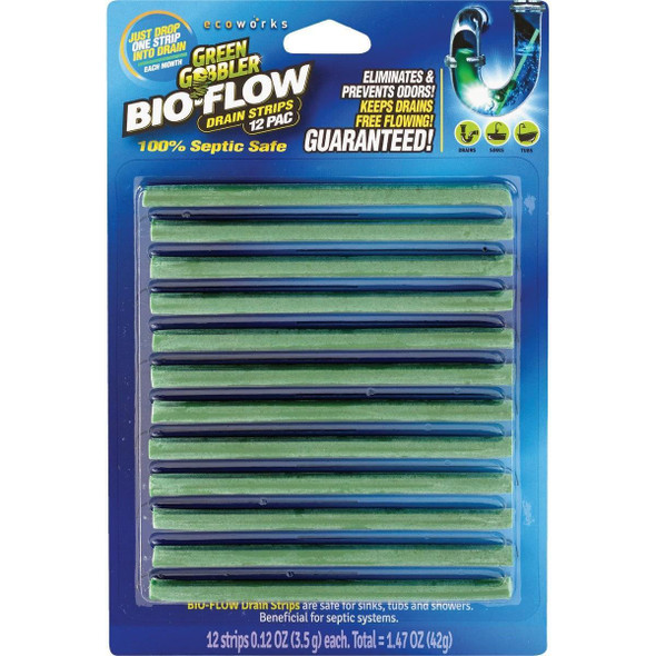 G0658D Green Gobbler Bio-Flow 1.47 Oz. Drain Cleaner Strips (12-Pack)