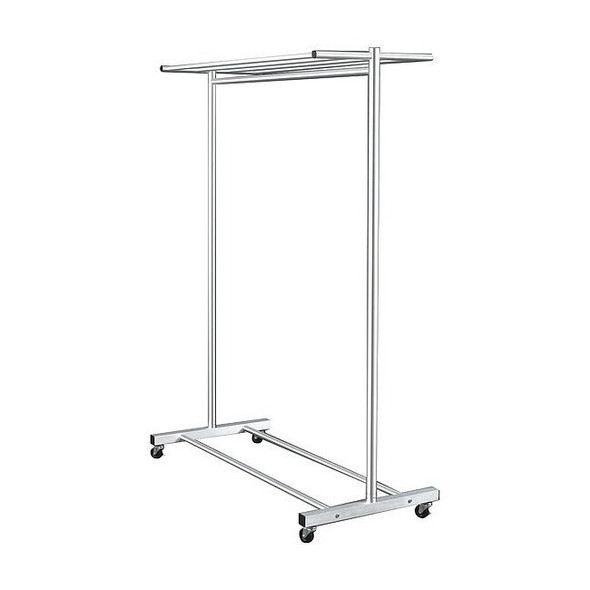 Glaro Single Sided Mobile Coat Rck,48 In,Satin 724-4SA