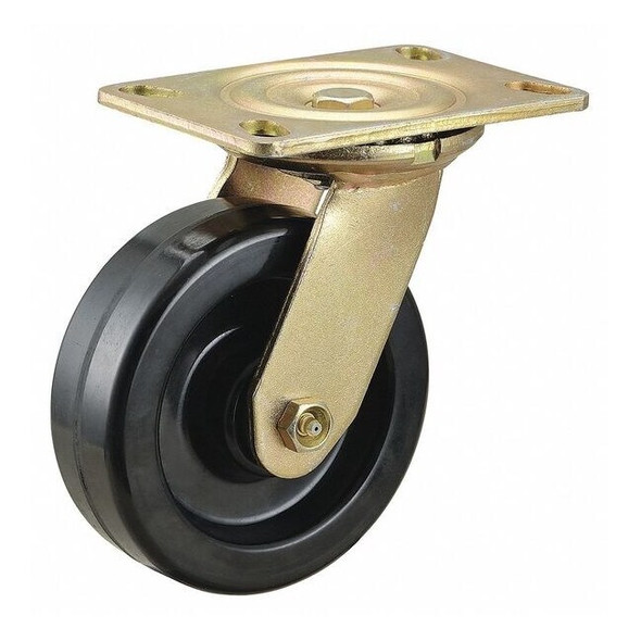 Manufacturer Varies Plate Caster,6" Wheel Dia.,1200 lb.,Blk 435X73