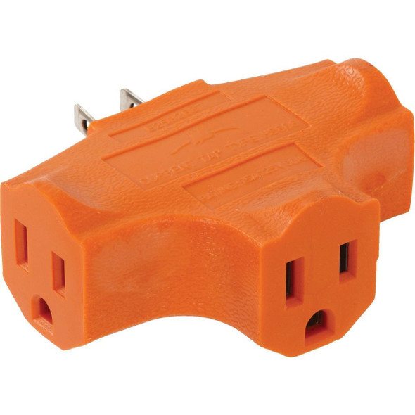 LA-24-OC Orange 15A 3-Outlet Tap
