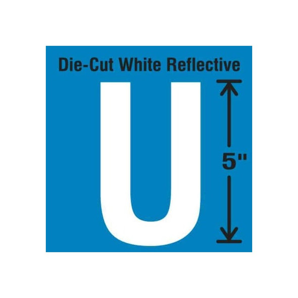 Stranco LetterLabel,Vinyl,5inH,2-3/4inW,PK5 DWR-5-U-5
