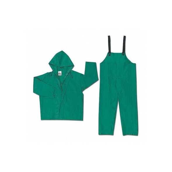 Mcr Safety Dominator PVC/Poly/PVC Suit,Green,S, PVC/Polyester, Green, S 3882S