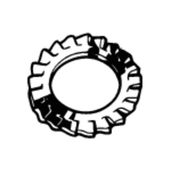 External Tooth Lock Washer, For Screw Size M18 Steel, Zinc Plated Finish, 25 PK