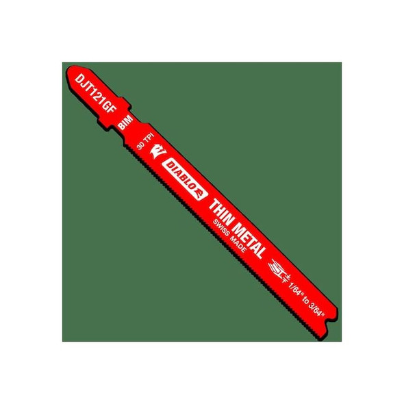 Diablo JigsawBlade,L:3.625",Bi-Metal,PK5,TPI:30 DJT121GF5