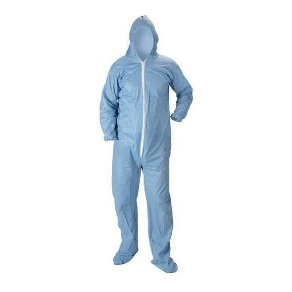 Lakeland Flame-Resistant Hooded Coverall, 3XL, Blue, Pyrolon(R) Plus 2 07414-3XB