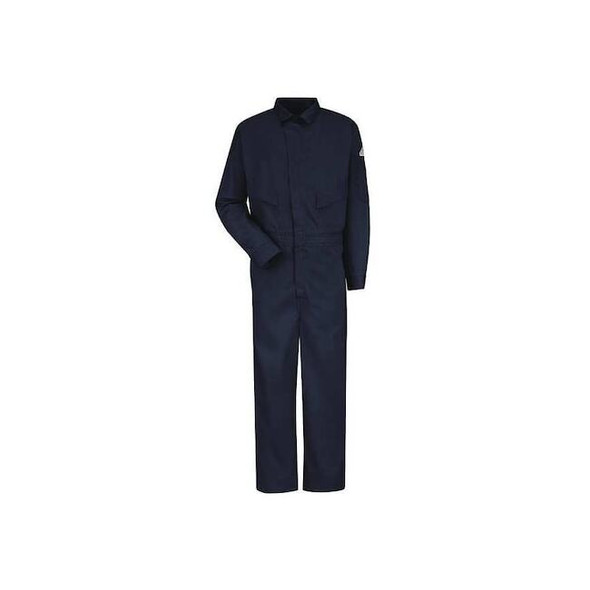 Bulwark Coverall, 9.1 cal/sq cm ATPV, L, 30 1/2 in Inseam, Zipper CLD4NV RG 44