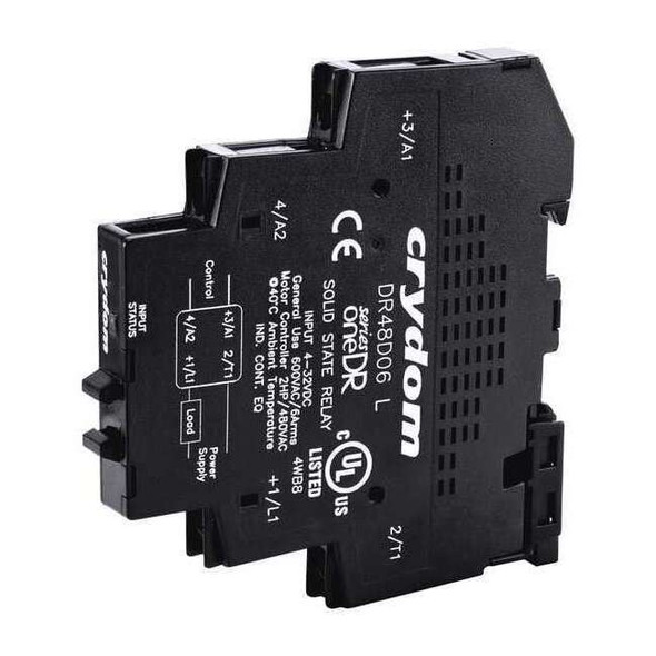 Crydom Solid State Relay, 3 Phase, Screw Clamp, DIN Rail, FET DR06D06