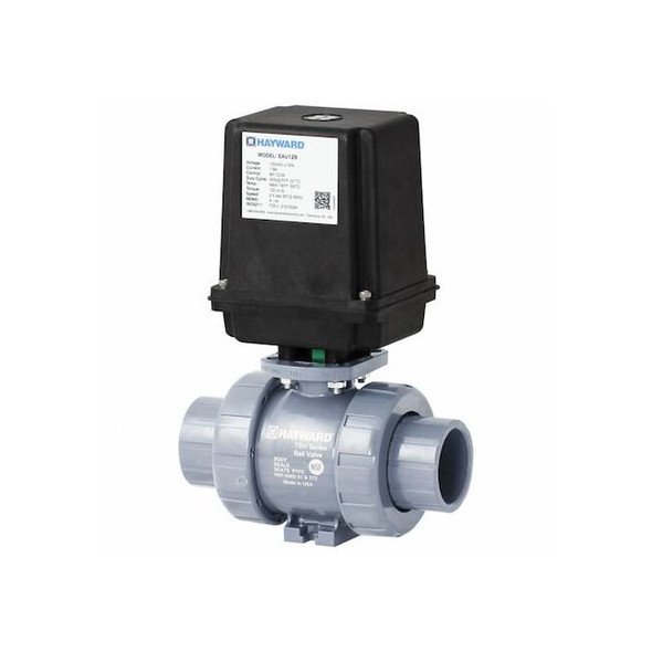 Hayward Flow Control Actuated Ball Valve,Tube Size 1/2",PTFE EATBH105STE