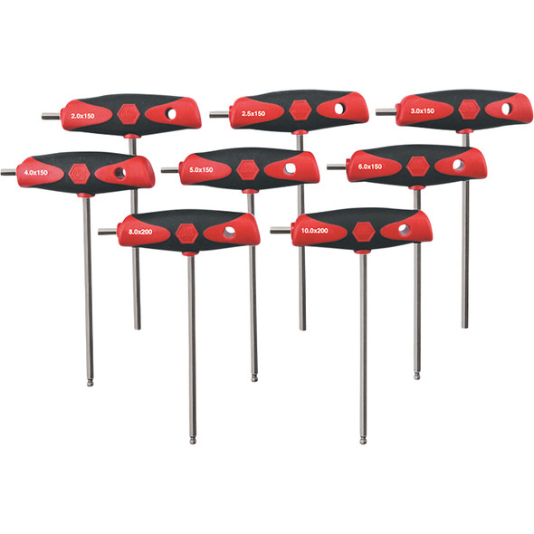 8 Piece SoftGrip Dual Drive Hex Metric T-Handle Set 54095