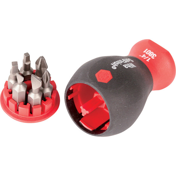 7 Piece SoftFinish Stubby Bit Holder Set - Slotted, Phillips, Square 38048