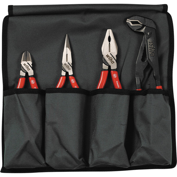 4 Piece Classic Grip Pliers and Cutters Set with Canvas Pouch 32601