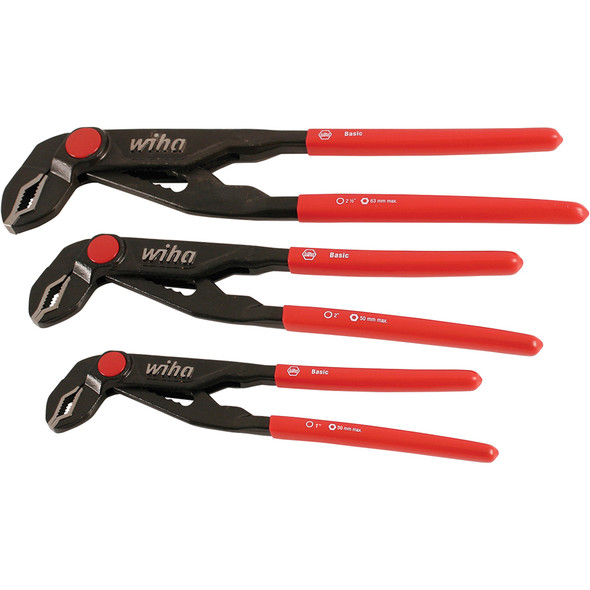 3 Piece Classic Grip V-Jaw Tongue and Groove Pliers Set 32669