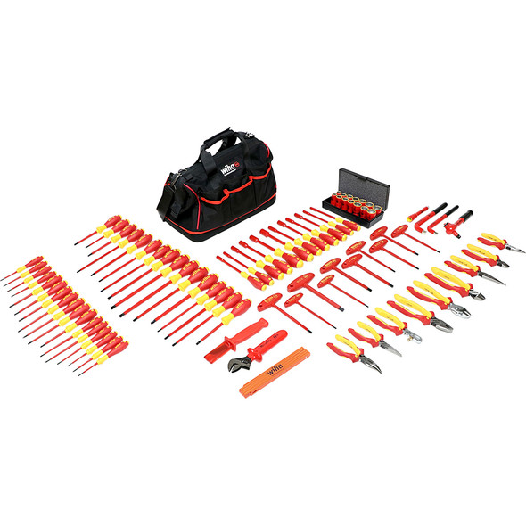 80 Piece Master Electrician's Insulated Tool Set in Canvas Tool Bag 32877