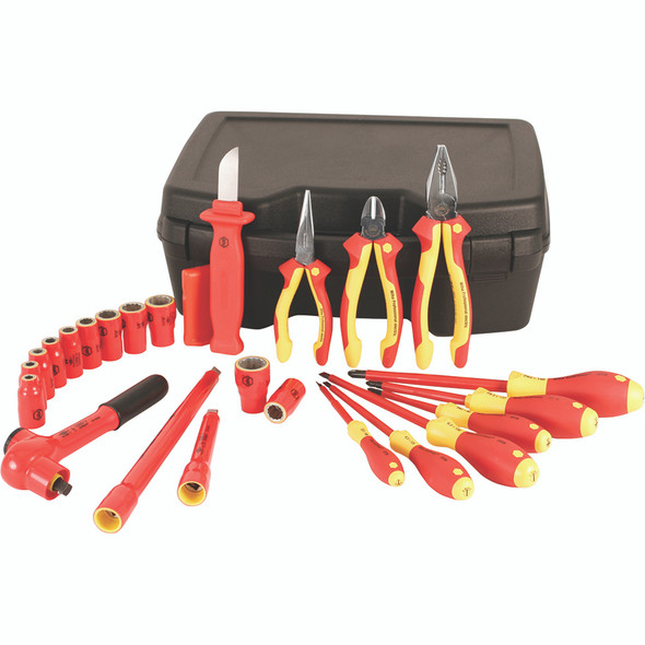 24 Piece Insulated Socket Set 3/8" Drive - SAE 31495