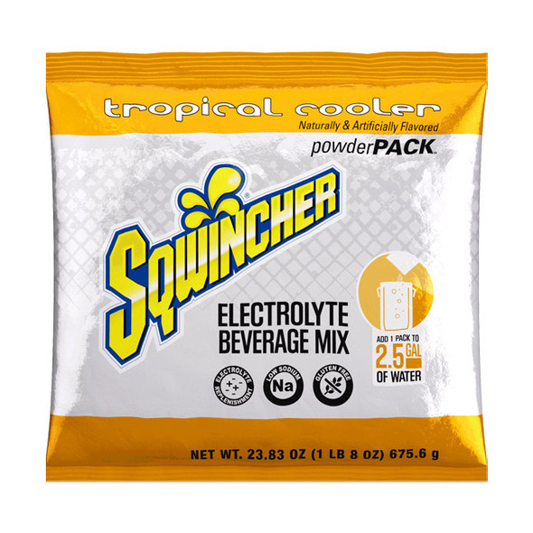 Sqwincher® Regular Powder Packs, 23.83 oz Packs, 2.5 gal Yield