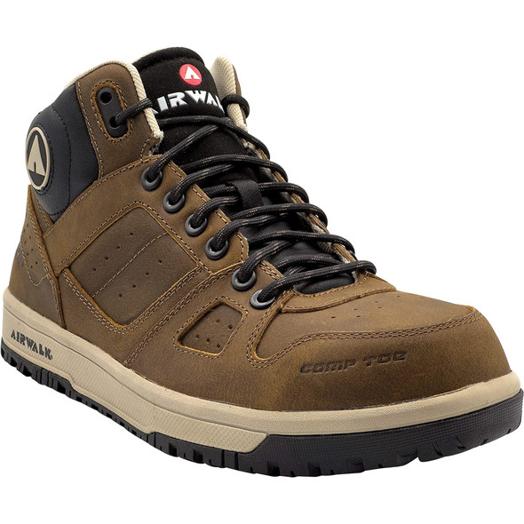 MONGO MID SD10 - Men's Mid Top Shoe -Brown / Black - Size: 10.5 - 2E - (Extra Wide) AW7206-10.5EE