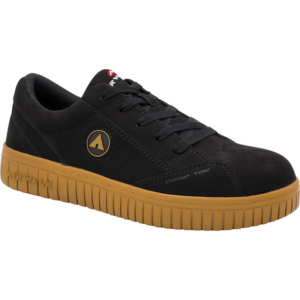 CAMINO - Men's Low Top Shoe- Black/Gum - Size: 7.5 - E - (Wide) AW6102-7.5W