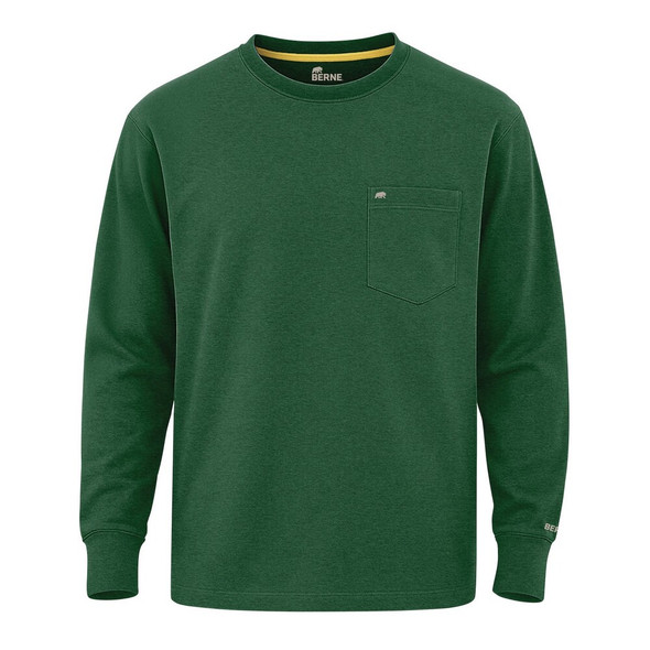 Berne Performance Men's Medium Pine Green Long Sleeve Pocket T-Shirt BSM39PNR400 739269