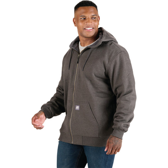 Berne L Gry Flc Fullzip Hoodie SZ107GPHR440