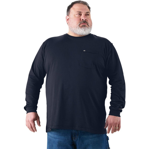 Berne Performance Men's Medium Navy Long Sleeve Pocket T-Shirt BSM39NVYR400 725217