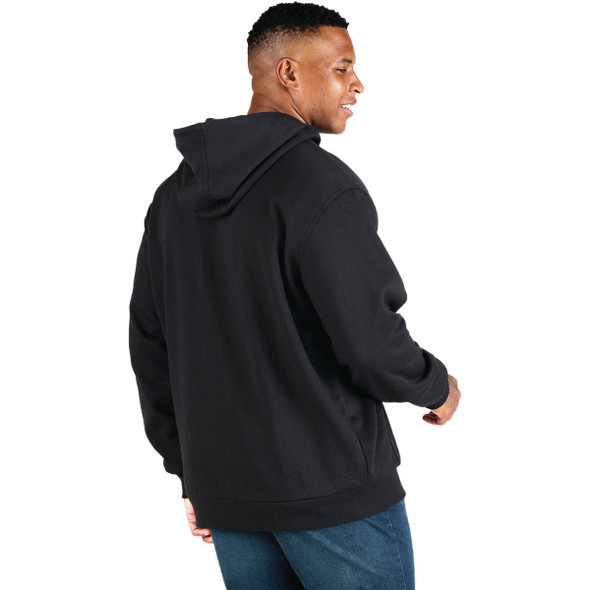 Berne Heritage Grid Large Black Fleece-Lined Full-Zip Hooded Sweatshirt SZ107BKR440 711571