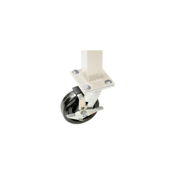 Global Industrial 5"" Phenolic Swivel Casters with Brakes Tan - Set of 4