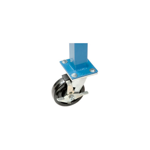 Caster Kit for Heavy Duty Tubular Leg Production Workbench  Blue