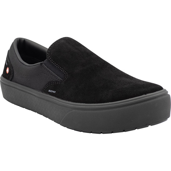 VENICE SD10 - Women's Suede Slip On -Black / Black - Size: 9.5 - B - (Medium) AW7060-9.5B