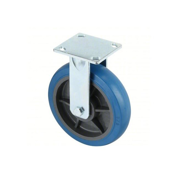 Rwm Plate Caster,Rigid,Rubber,9 1/2"H 48-SWB-0820-R