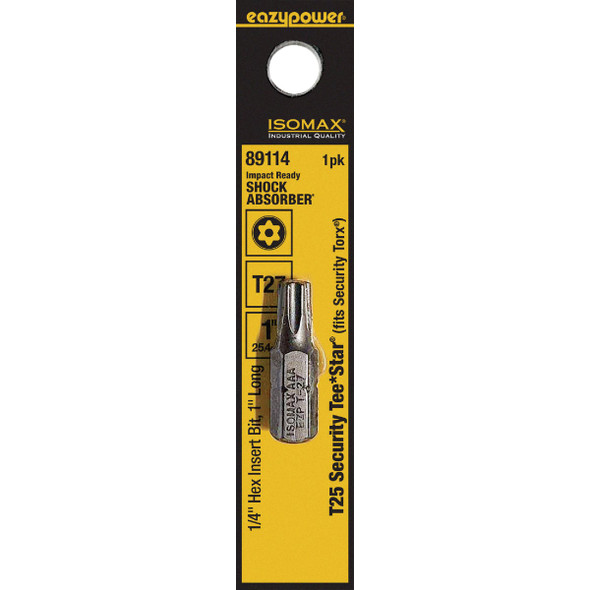 Eazypower Corporation T27 1" 1/4" Hx Scrdrvbit 89114