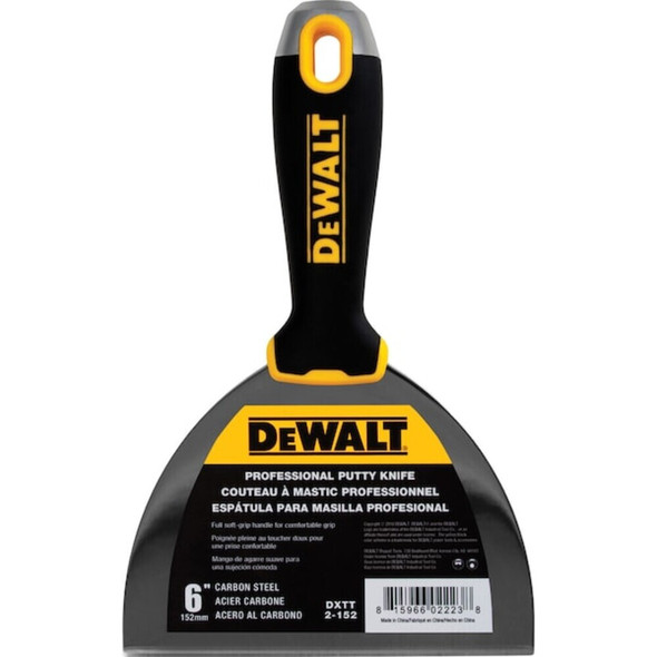 Dewalt DXTT-2-152 Putty Knife, CS, Soft Grip Handle, 6