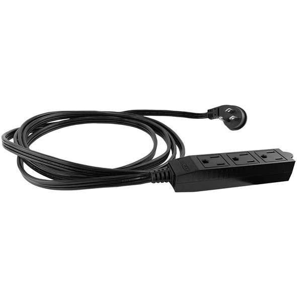 Stanley 31132 SPT-2 Extension Cord, 16 AWG, Indoor, 16/3, 3 Outlets, Black, Vinyl, 15 ft