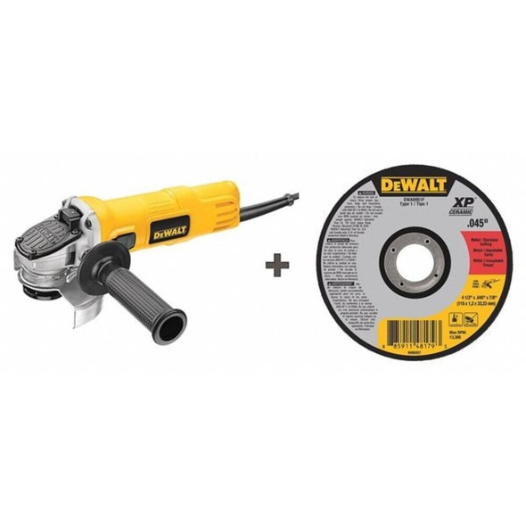 Dewalt DWE4011/DWA8951F Angle Grinder, 120V AC, Includes (25) Abrasive Wheels