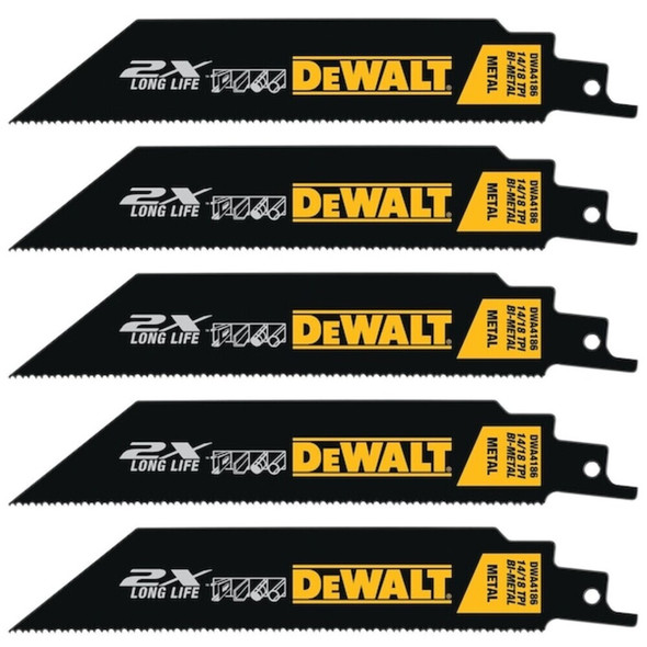 Dewalt DWA4186 6" 2X Premium Metal Cutting Blade, 5PK