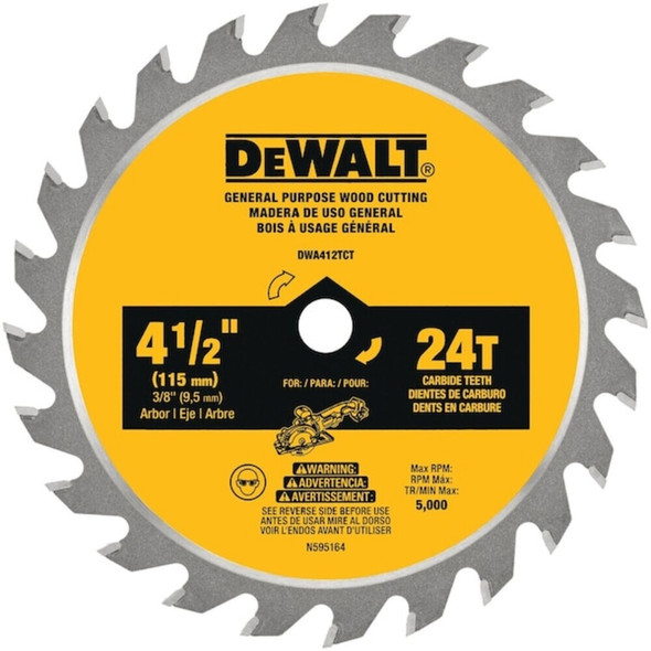 Dewalt DWA412TCT 4-1/2 IN Circular Saw Blade