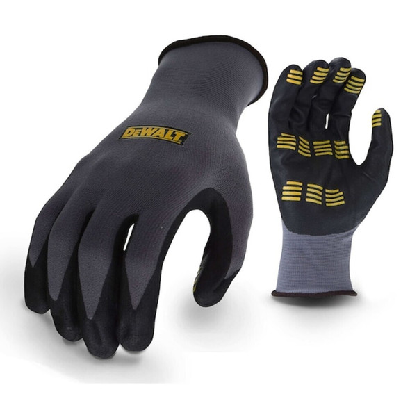 Dewalt DPG76XL Coated Gloves, Foam Nitrile, Palm, Not Rated Abrasion Level, Gray, XL