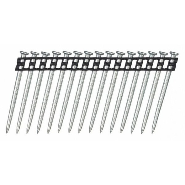 Dewalt DCN890225 Collated Concrete Nail, 2-1/4 in L, 0.137 in, Zinc Plated, Flat Head, 15 Degrees, 500 PK