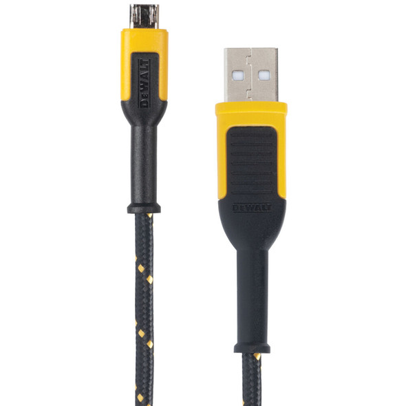 Dewalt 131 1323 DW2 Micro to USB Cable 10 ft. Black/Yellow