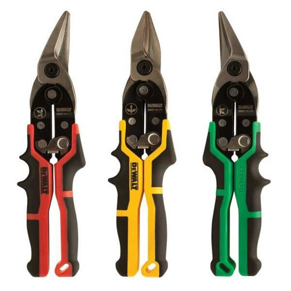 Dewalt DWHT14676 Aviation Snip Set, Left/Right/Straight, 10 in, Forged steel