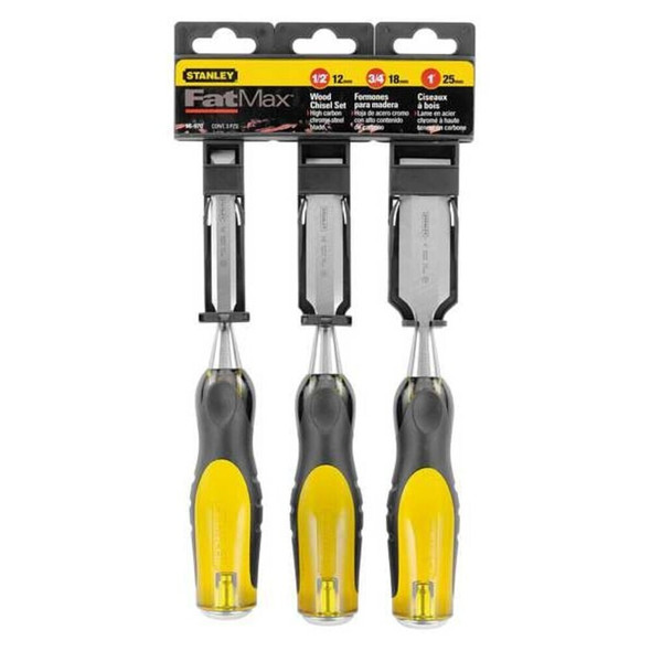Stanley 16-970 Chisel Set, 3 Pieces, 1/2, 3/4, and 1 In.