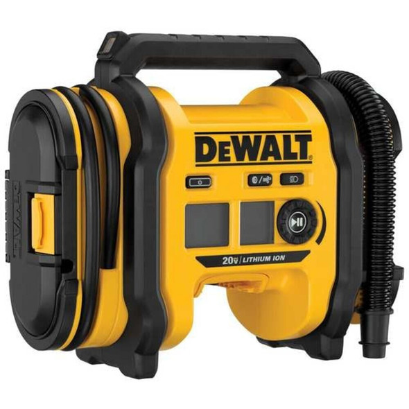 Dewalt DCC020IB Cordless Inflator, 20V Max, 0-160 psi, 29 in hose length, Bare Tool