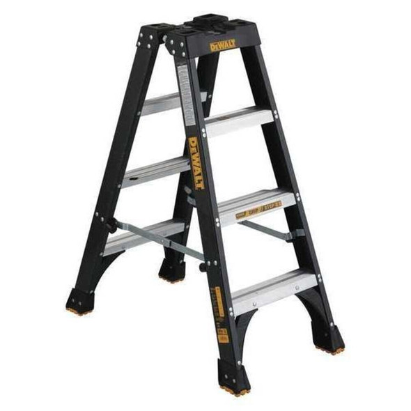 Dewalt DXL3030-04 4 ft Fiberglass Twin Stepladder, 300 lb Capacity